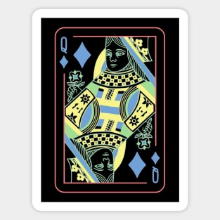 Queen of Diamonds Night Mode Magnet